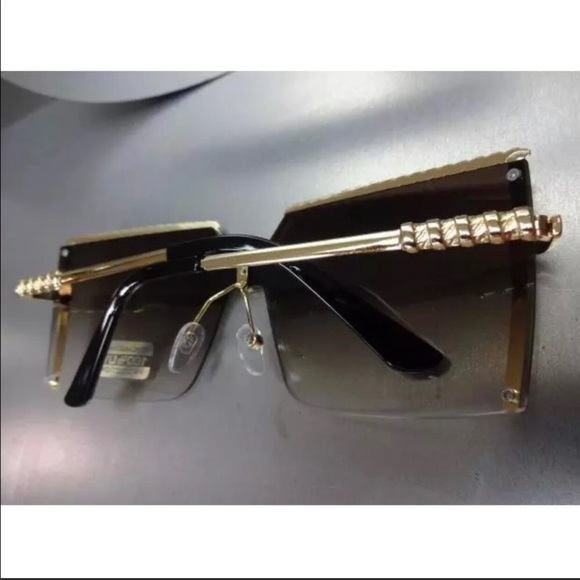 Oversized retro, flat sunglasses - Picture 7 of 7